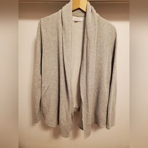 Velvet by Graham & Spencer open front cardigan. Light heathered grey. Size M.